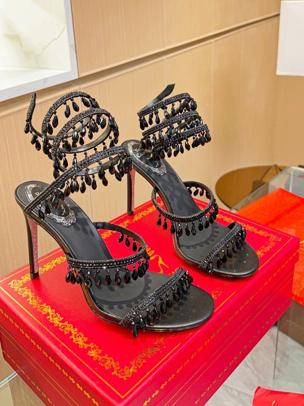 Cleo Crystal Strap Sandals