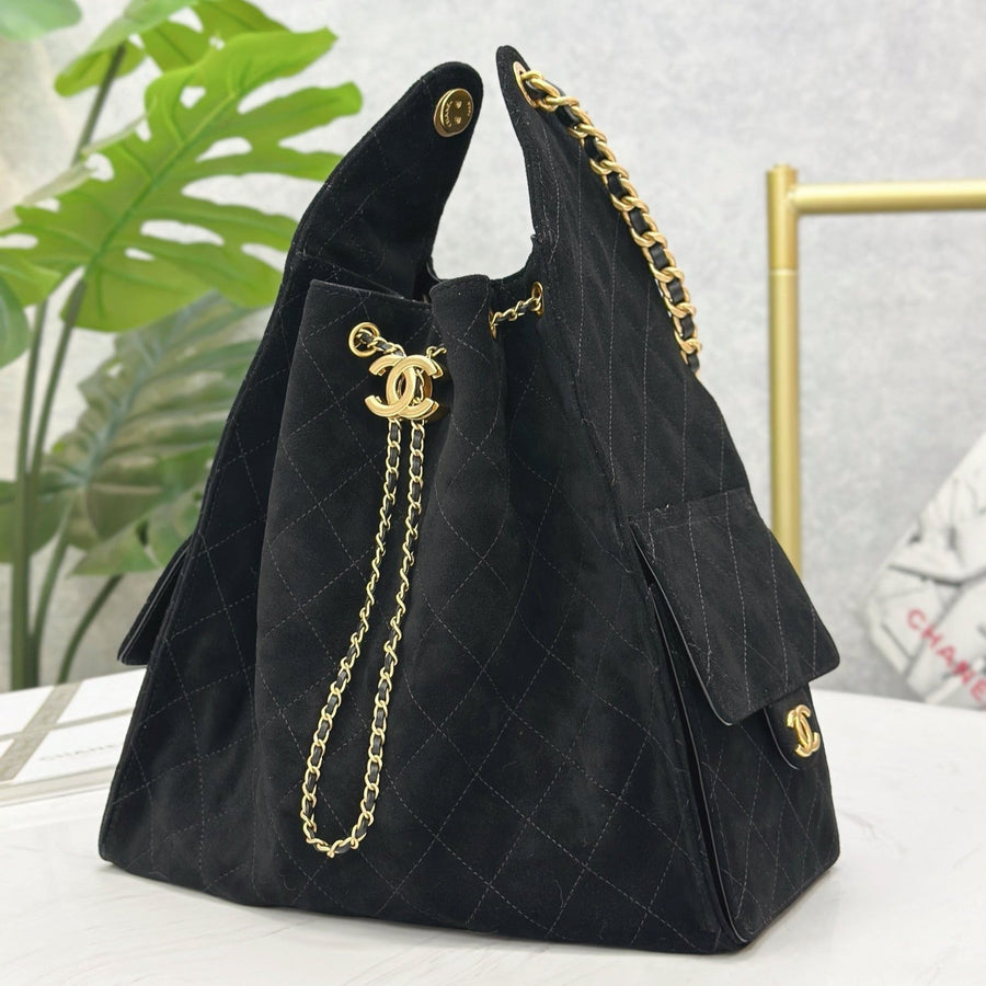 Suede Hobo Bucket Bag – 2 Sizes